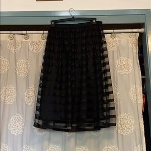 Midi black skirt